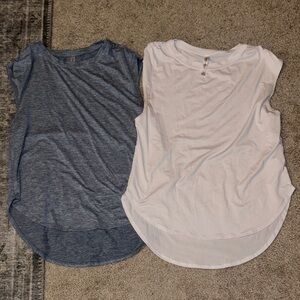 Fabletics Heather Blue and white  Tee